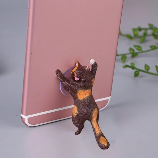 Креативный держатель для мобильного телефона с кошкой, Кронштейн для мобильного телефона, новинка, присоска, усиленная, мультяшный, сделай сам, стол, милый котенок, присоска, подставка - Цвет: colorful
