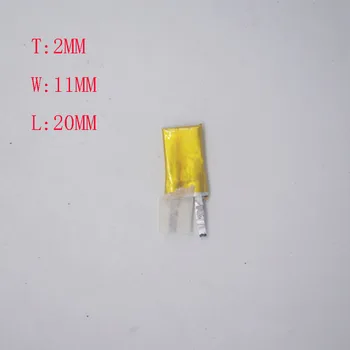 

3.7 V Polymer Lithium Battery 201020/201120 40MAHH Thin Bluetooth Headphone Arch