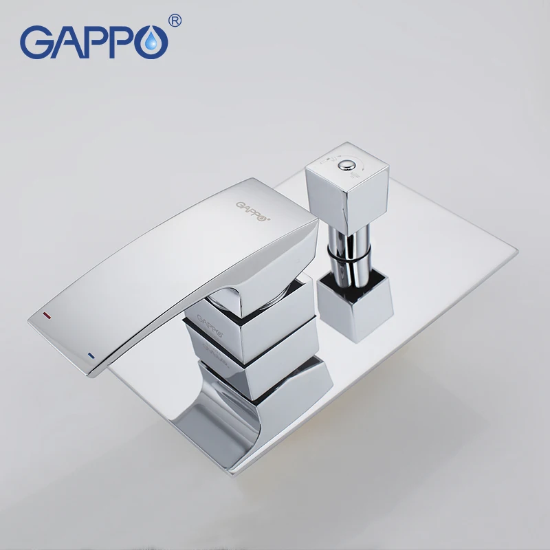 GAPPO для ванной, Душевая система, настенный душ с дождевой насадкой, смеситель для душа, регулируемая высота, для ванной комнаты, душевой набор, водопад, массажный носик