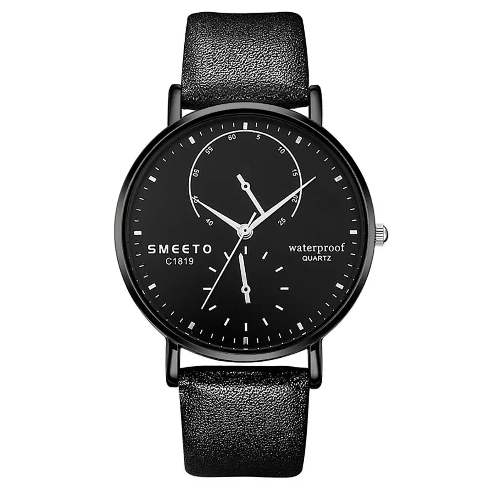 

Fashion Men Waterproof Circle relogio Decor Quartz Analog Business Office Wrist Watch luxury dress Relojes