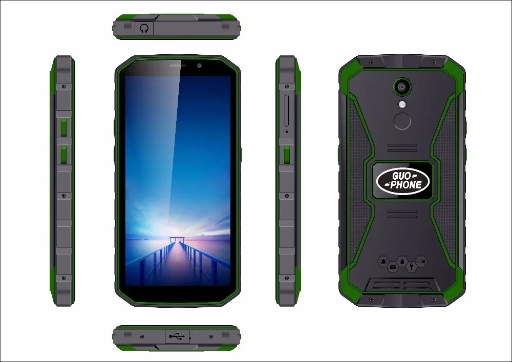 Guophone XP9800 водонепроницаемый IP68 смартфон 5," HD MTK6739 четырехъядерный Android 8,1 ram 2GB rom 16GB 8MP 6500mah 4G мобильный телефон