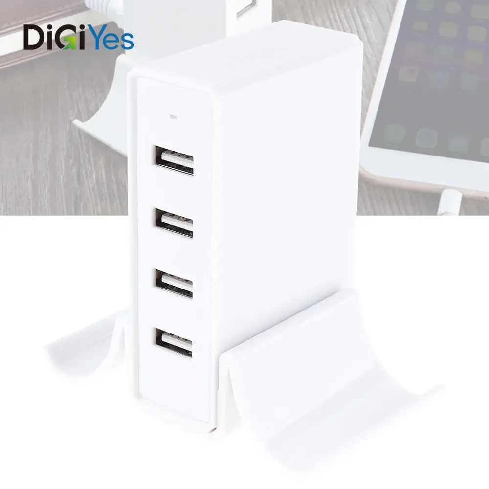 CE сертифицировано 5V5A 4 USB многопортовое зарядное устройство со съемной основой