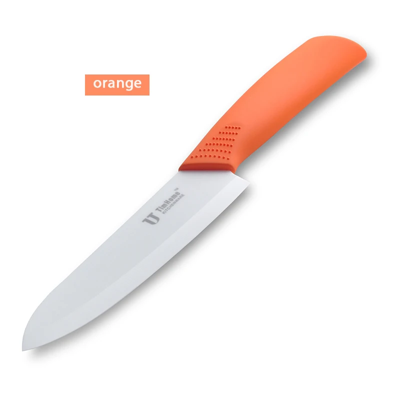 Timhome " Керамический нож с крышками kechit нож шеф-повара фруктовый овощной нож - Цвет: Фиолетовый