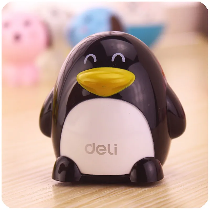 Точилка для карандашей Kawaii с двойным отверстием милый маленький пингвин