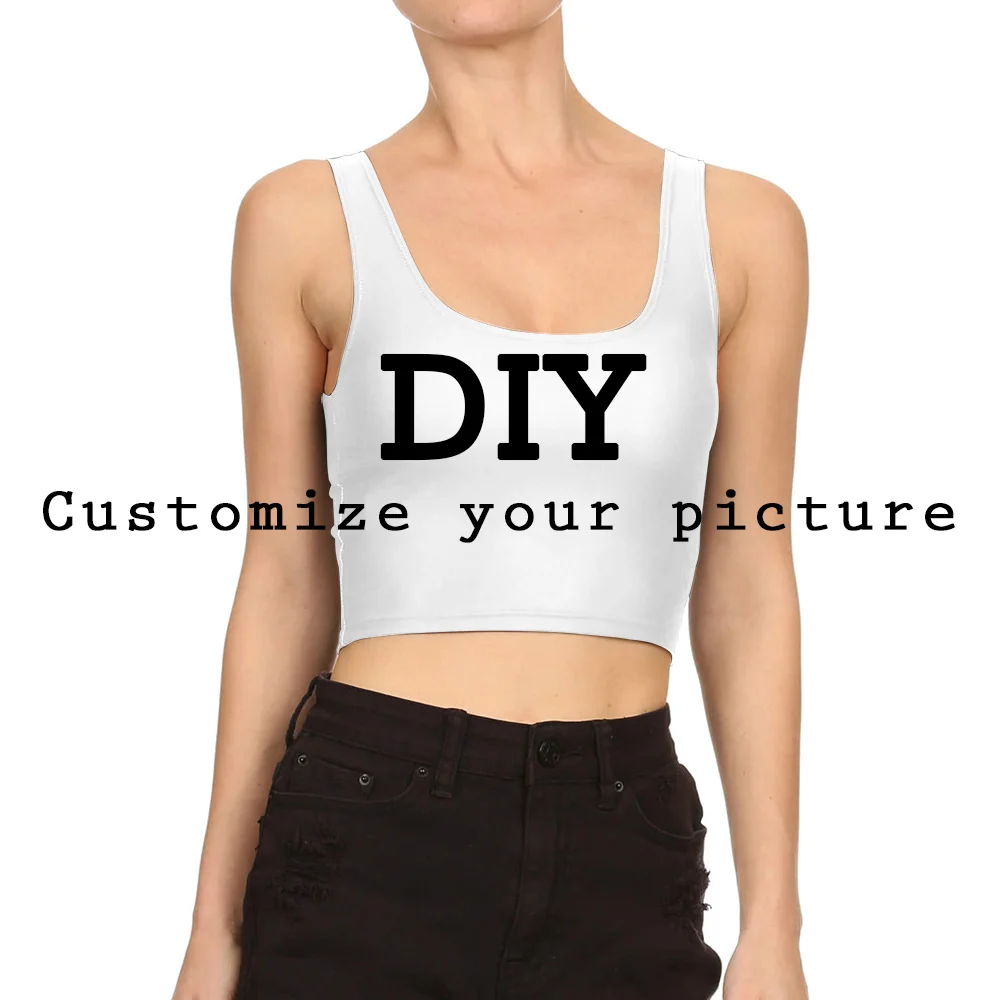 

NADANBAO DIY customize CROP TOPS women 3D Digital 1MOQ Tank Tops Customize own picture