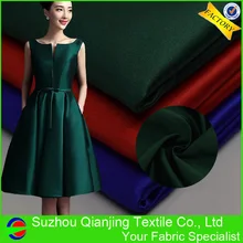 Однотонная окрашенная Свадебная атласная ткань полиэстер тяжелый вес быстрая для свадебного платья ночное белье