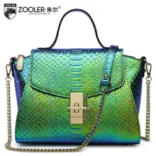 Cow leather handbag free delivery 2016 The new leather snake chain package handbag Shoulder Messenger Bag