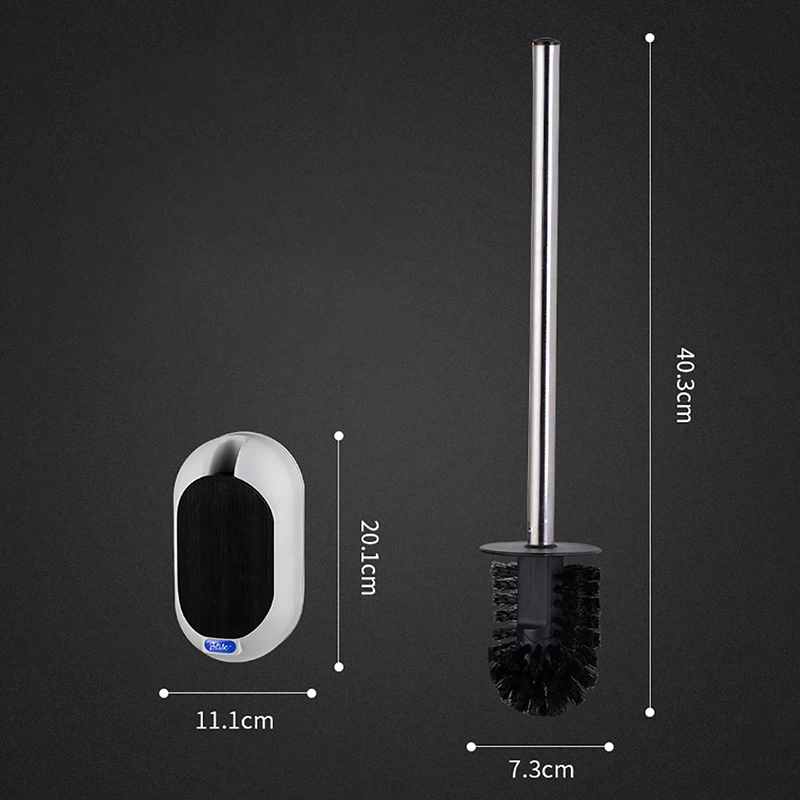 GUNOT Toilet Brush& Holder Household Bathroom Cleaning Tool Wall Mount Long Handle Cleaning Brush Plastic Bathroom Accessories