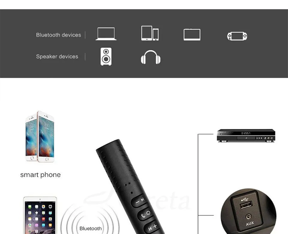 Мини Bluetooth приемник aux bluetooth адаптер 3,5 мм разъем bluetooth аудио передатчик громкой связи для автомобиля Авто музыкальные приемники