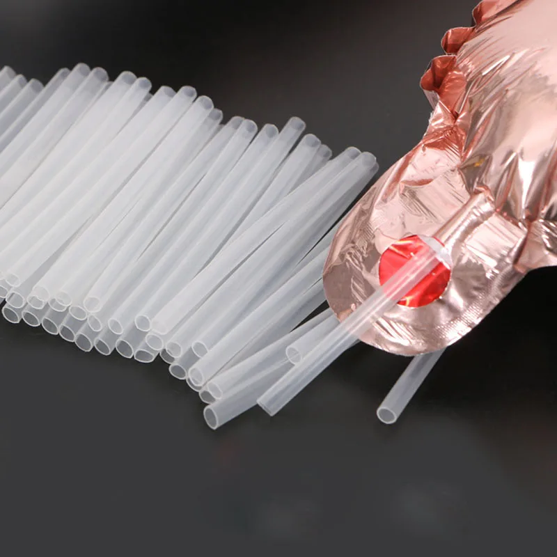 1500pcs Plastic Blowing Straw Inflator Aluminum Balloon Transparent