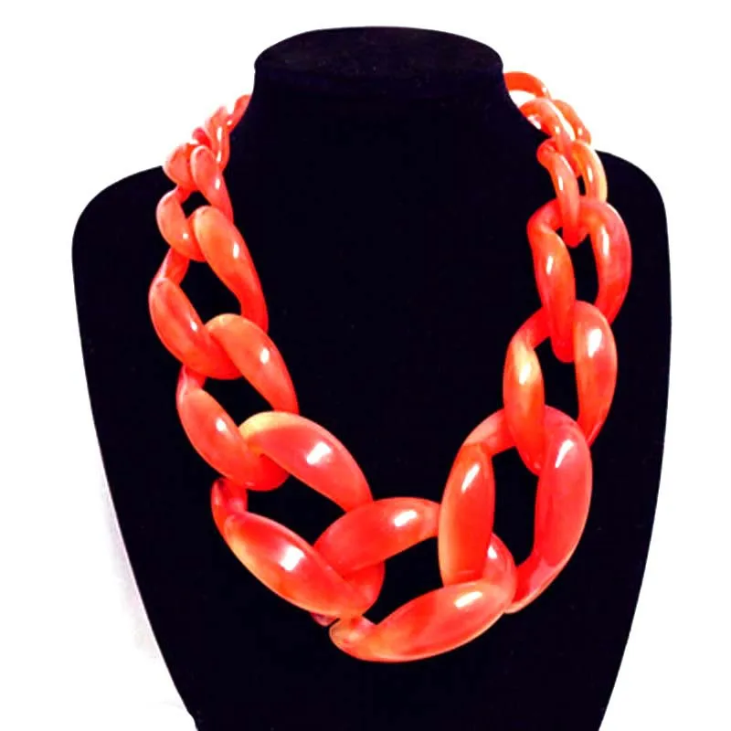 Miasol, уникальный дизайн, Большая пластиковая полимерная цепочка, ожерелье, колье и ожерелье, s для женщин, модное ювелирное изделие, ожерелье s