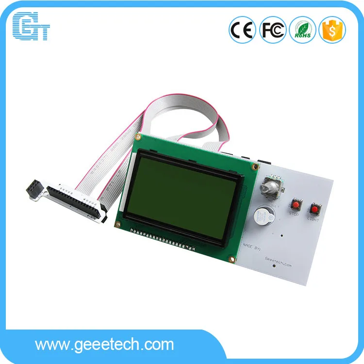 Умный пульт управления Geeetech LCD12864 Reprap прямоугольный (светодиодный регулятор