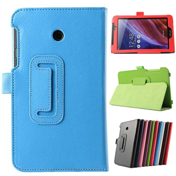 

New Luxury 2-Folding Leeche Folio Stand PU Leather Skin Case Protective Cover For Asus FonePad 7 FE7010CG FE170CG ME170C K012 7"