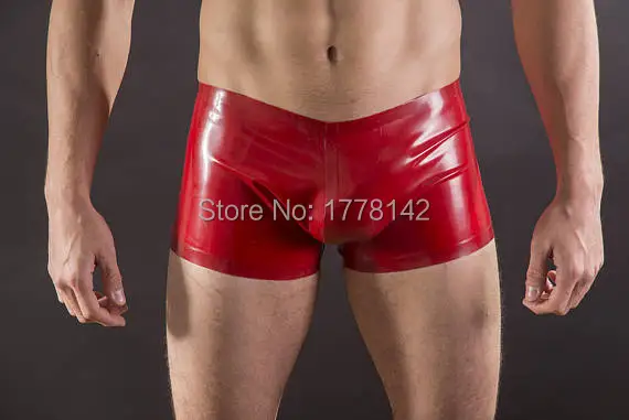 Latex Men Boxer Rubber Men's Sport SHORTS, 0.4mm light weight latex