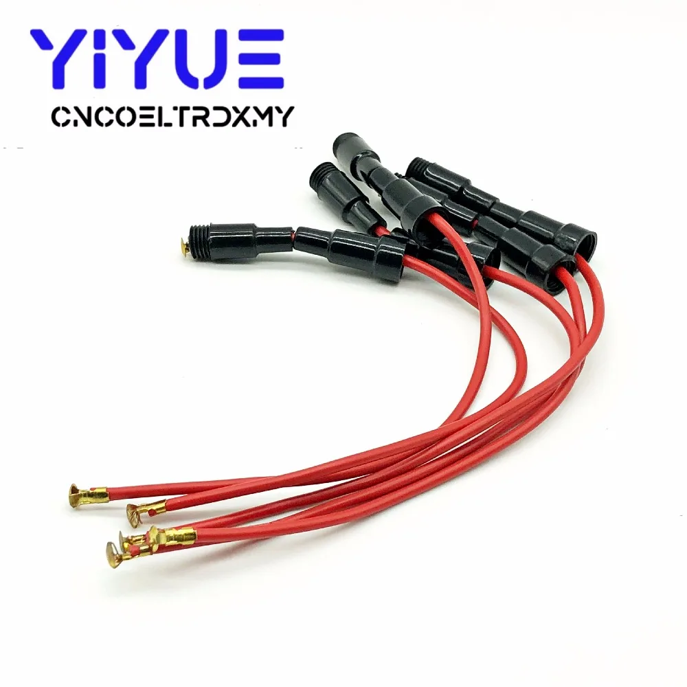 5pcs 520mm Glass fuse holder Screw Type 5X20mm with 22 AWG Wire Cable 250V Glass fuse tube fuse casing (4)