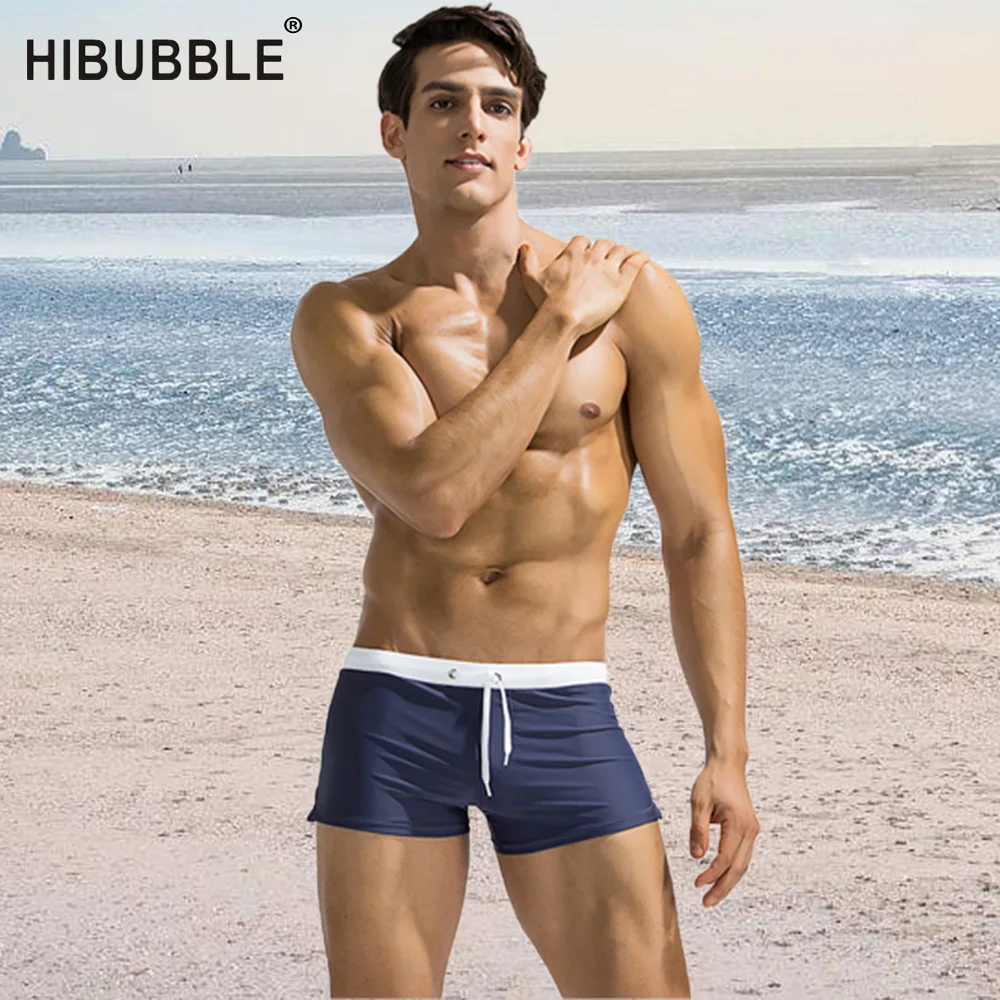 HIBUBBLE 8 видов цветов новинка Мужские дышащие плавки боксеры пляжные шорты с