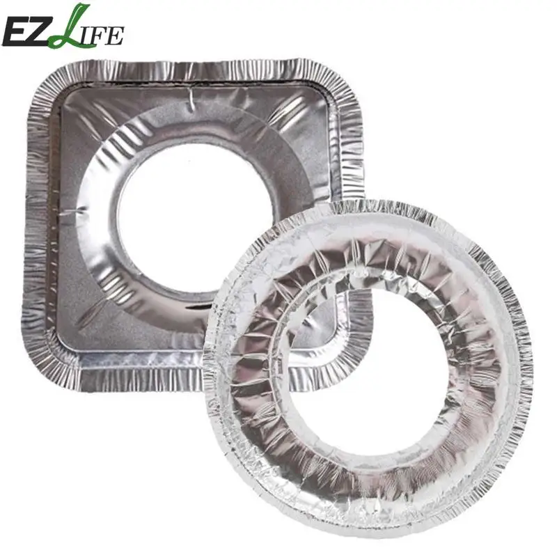 10pcs Disposable Aluminum Foil Stove Protector Cover/Liner Non stick