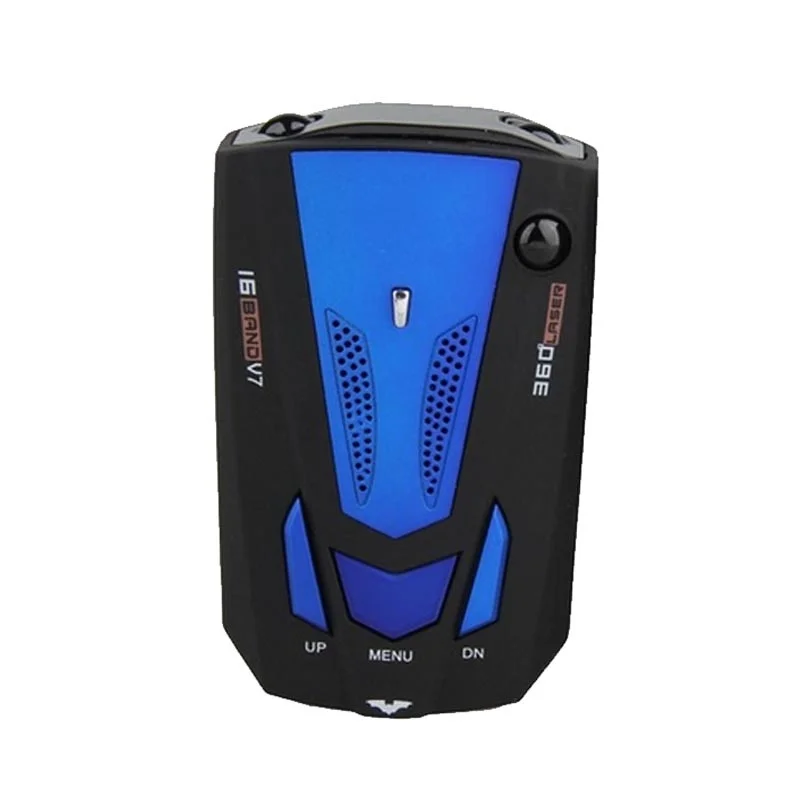 HEVXM автомобильный радар-детектор английский русский Авто 360 градусов для транспорта V7 Скорость голосового оповещения Предупреждение 16 полосный Светодиодный дисплей 5 - Название цвета: Синий