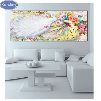 

5D Diy Diamond Painting"white peacock flower"Cross Stitch Full Square Rhinestone Diamond Embroidery Patchwork Mosaic 3d Pictures