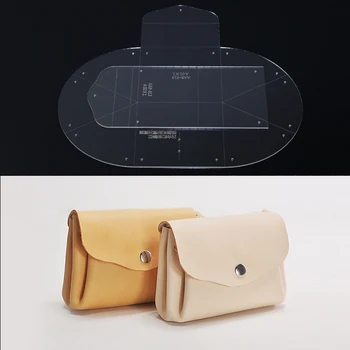 

1 Set Acrylic Leather Template Handbag Clutch Handwork Craft Sewing Pattern DIY Accessory 12.5*10*3cm