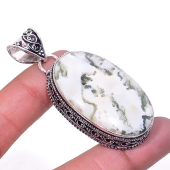 

Tree Agates Pendant Silver Overlay over Copper, USA Size 57mm , P6426