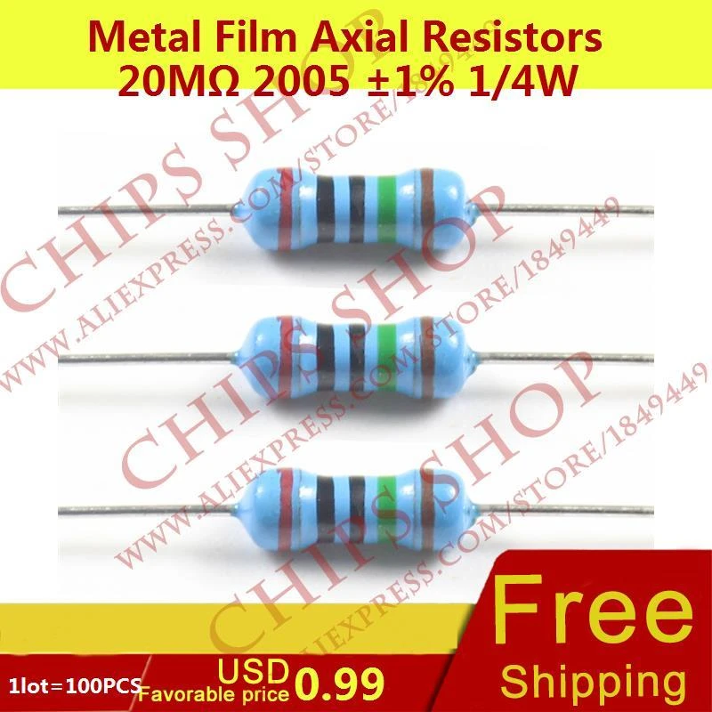 20x 10k 0,25 W 1% axial-bedrahtet métal couche präzison Résistance Resistor