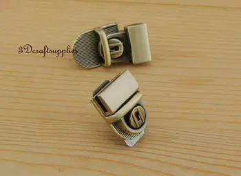 

purse lock wallet Thumb latch tongue clasp anti bronze 30 mm x 20 mm N20