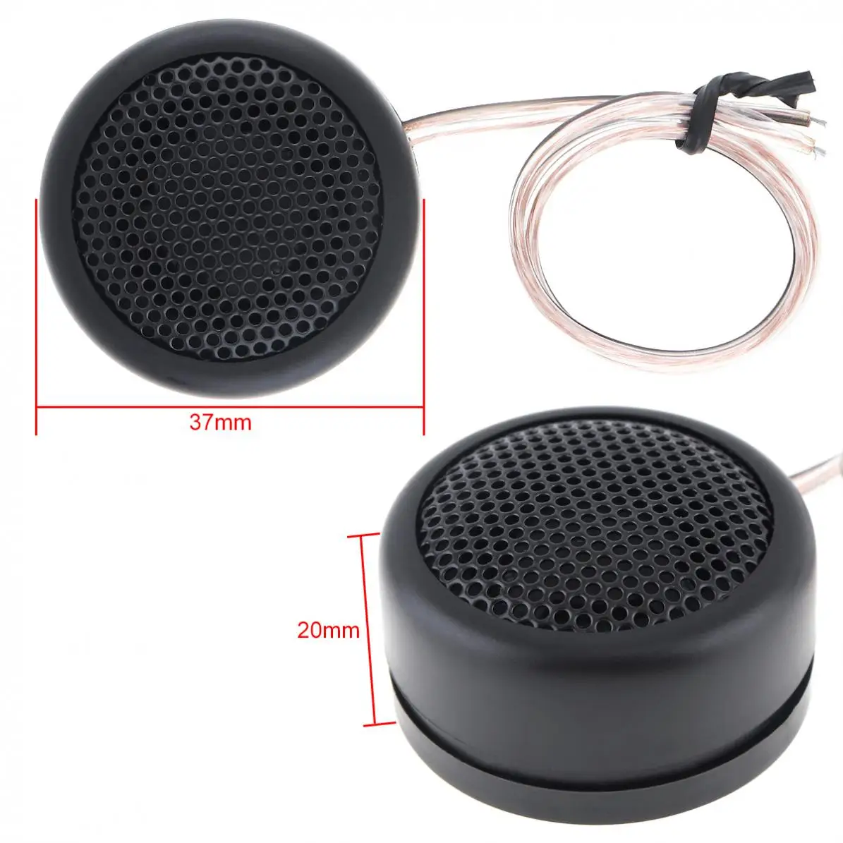 1 Pair 380W High Efficiency Mini Dome Car Tweeter Speakers Auto Horn Audio Music Stereo Speakers for Car Audio System