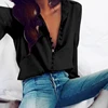 CROPKOP Fashion Casual Solid Color ladies office Tops Sexy Buttons Long sleeve Blouse 2022 new Spring Women Chiffon white Shirt ► Photo 3/6