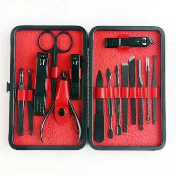 

15PCS/Set Stainless Steel Nail Clipper Kit Art Tool Pedicure Scissors Tweezer Knife Ear Pick Manicure Set Nail Art Tools