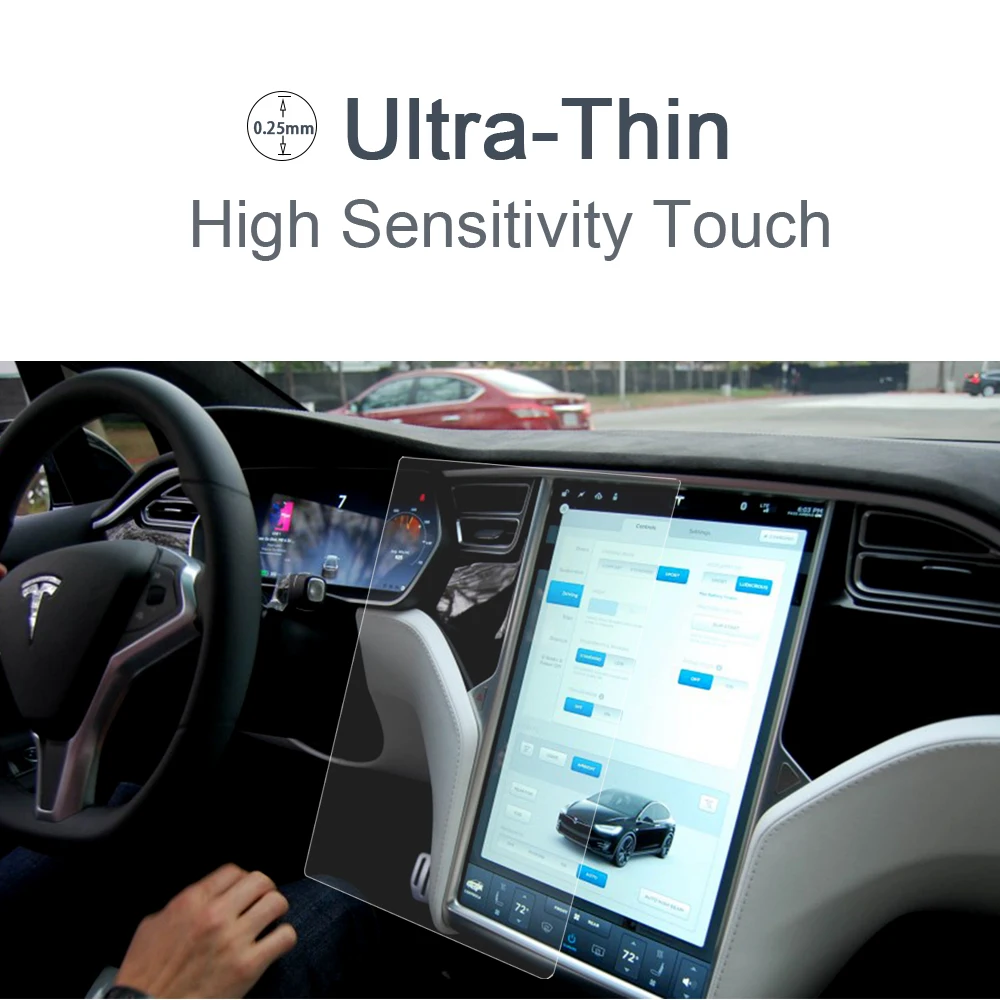 

1PC 17 inches Film For Tesla Model S For Tesla Model X Car Navigation Tempered Glass Screen Protector Steel Portective Film