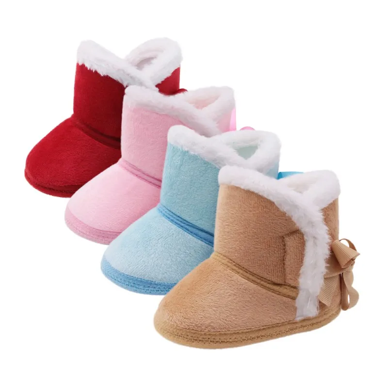 WEIXINBUY/зимняя обувь для маленьких мальчиков и девочек; русская зимняя теплая обувь для младенцев; Детские ботиночки из искусственного меха для девочек; кожаные ботинки для маленьких мальчиков
