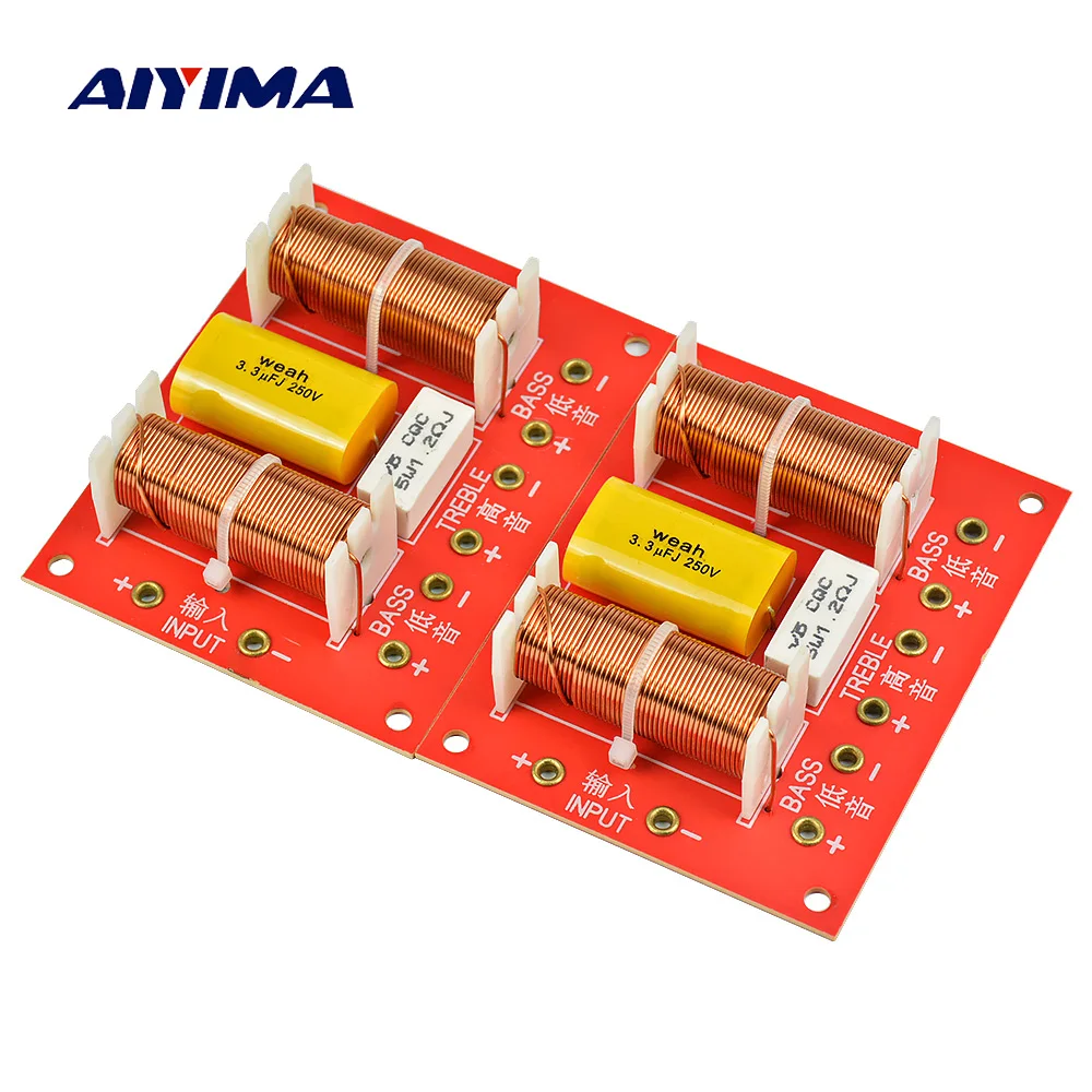 2x Multi Speaker 3 Way HiFi Audio Frequency Divider Crossover Filters Power 250W