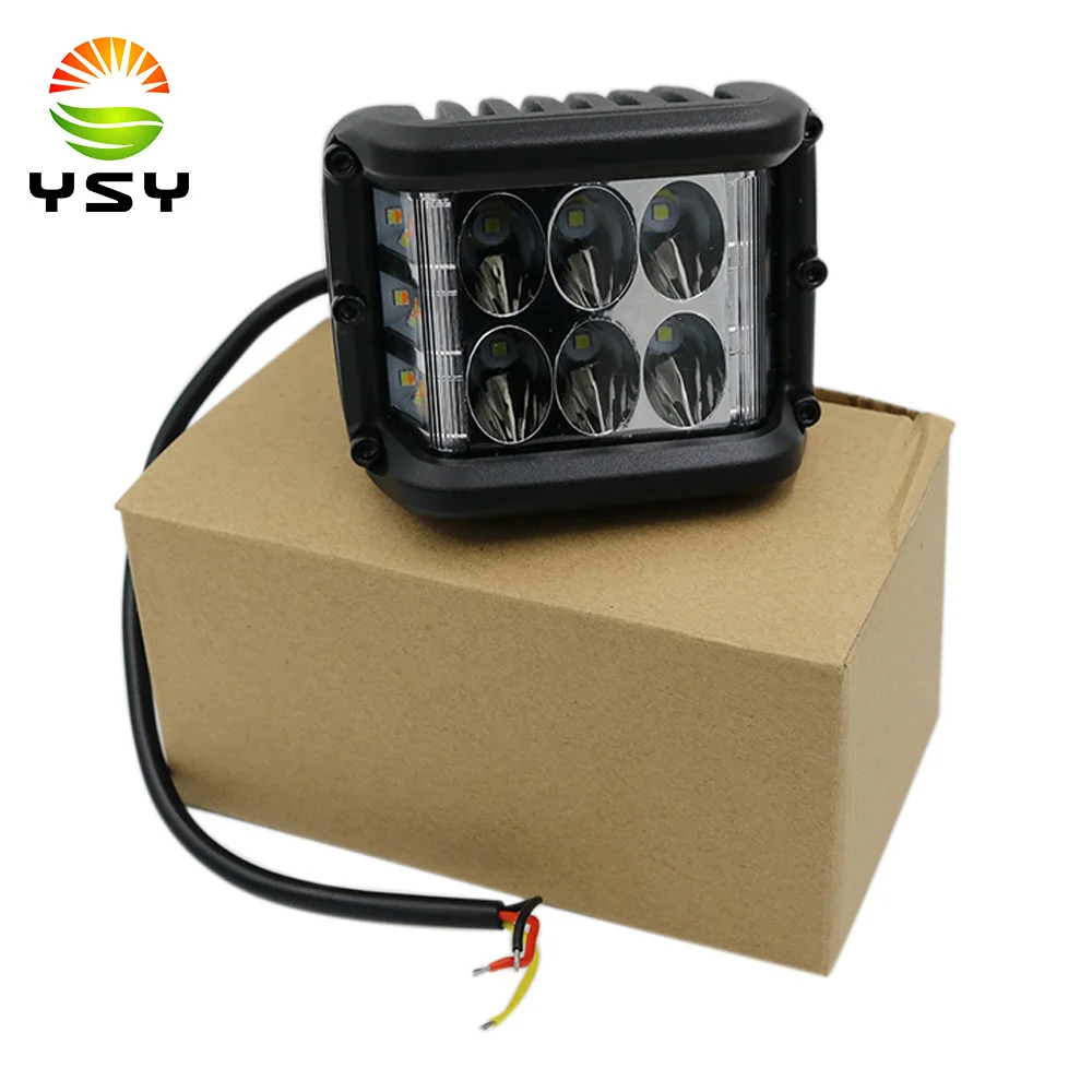 

YSY 3X 24W Spot Reflective Cup LED Work Light 6000K Offroad Tractor Truck SUV ATV Motorcycle Headlight 12V 24V