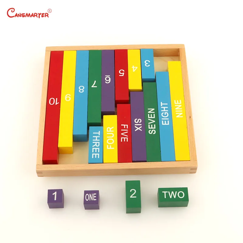 

Montessori Mathematics Teaching Aids Color Children's digital Bar With Box Learning Early Educational Toys Number Rods MA006-NX3