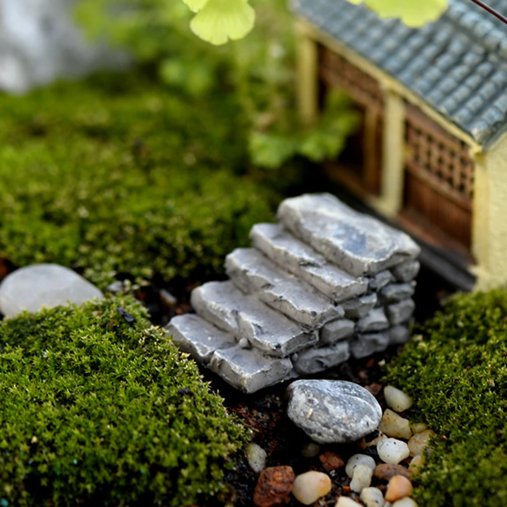 Мини милые изделия из смолы сказочный сад каменные ступеньки лестница миниатюрный пейзаж украшение