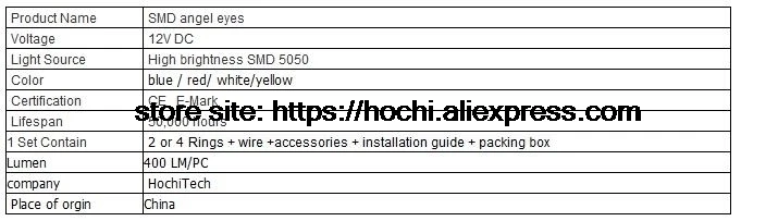 HochiTech ультра яркие красные/зеленые/Белый светодиодный ангельские глазки 2000LM 12 В halo Кольцо Комплект дневного света DRL для Volvo XC70 2008