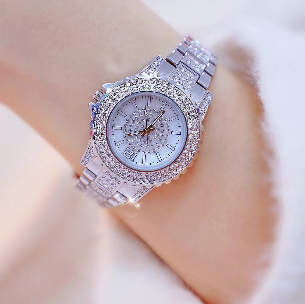 

Women's blingbling Watches Lady's Rhinestone Watch Female Stainless Steel Band Quartz Wristwatch Montre Femme Relogio Feminino