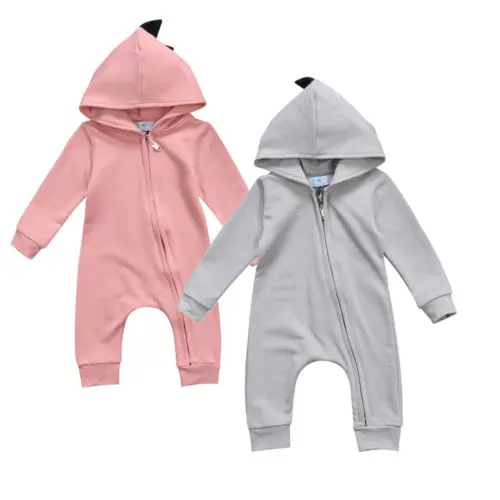 

Autumn Dinosaur Newborn Baby Boy Girl Long Sleeve Zipper Romper Jumpsuit Outfits Clothes Costume