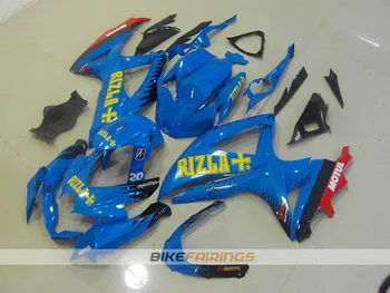 

High quality New ABS Mold Fairings Kits Fit For Suzuki GSX-R600 GSX-R750 K8 2008-2010 08 09 10 Fairing bodywork Custom set blue