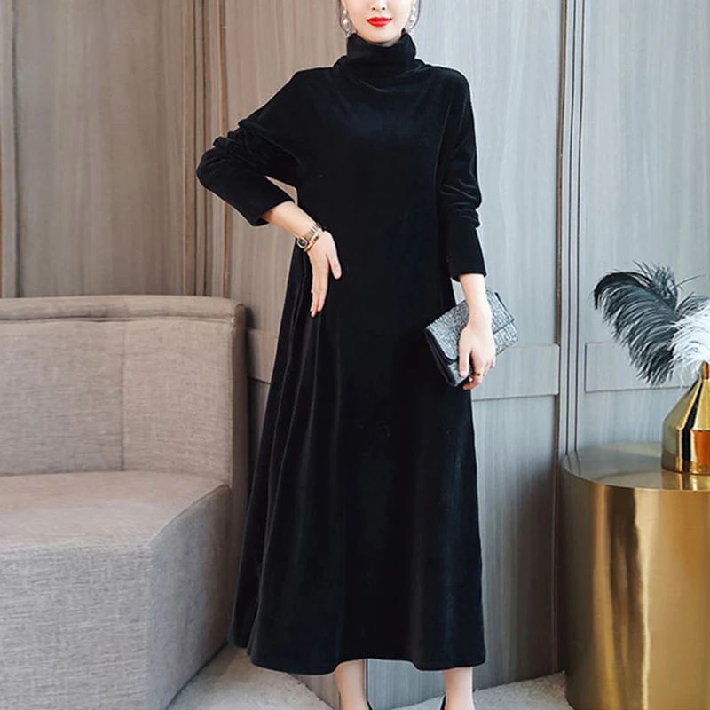 loose velvet dress