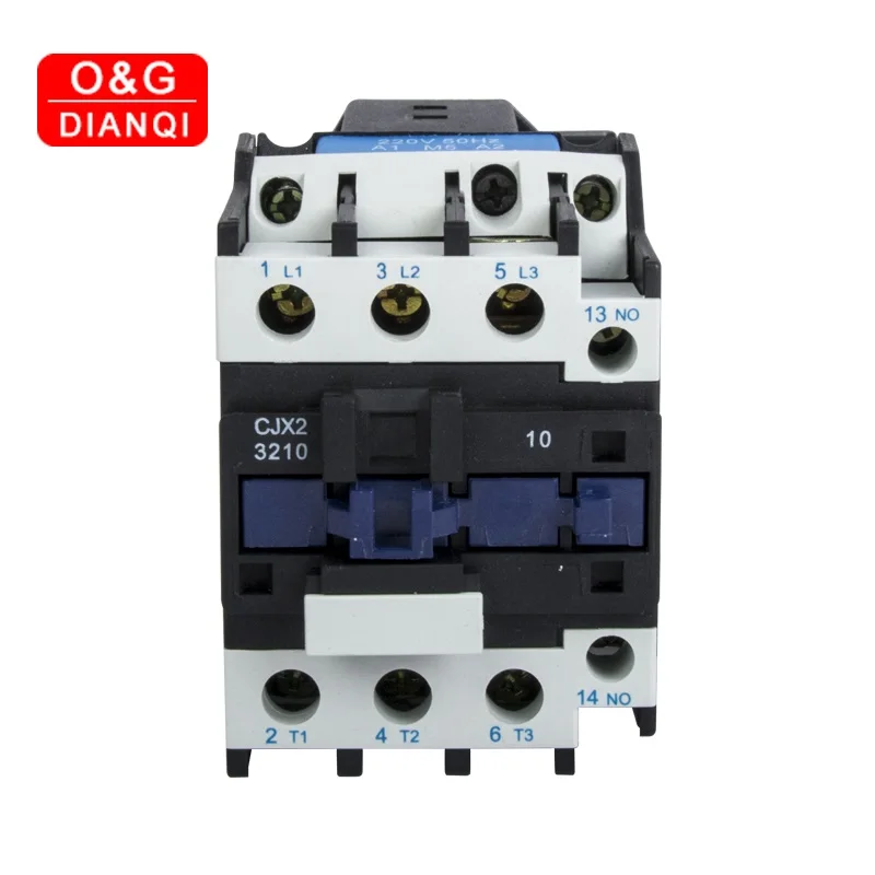 

CJX2-3210 3201 AC Contactor 32A 3Phase 3-Pole NO Coil Voltage 380V 220V 24V 50Hz Din Rail Mounted 3P+1NO Normal Open Contactor