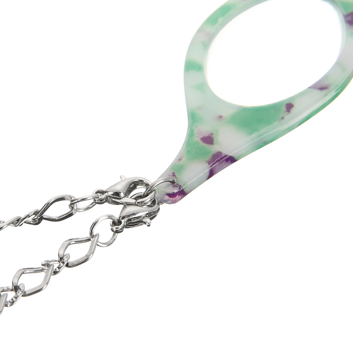 Vintage Folding Reading Glasses Chain Pendant Reader Necklace Shellhard Older Lady Femme Jewelry Gift Colorful Frame Necklace