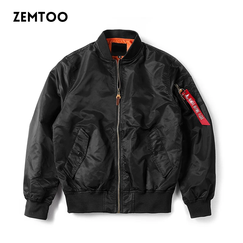 

zemtoo Bomber Jacket 2018 Spring Autumn Fashion Men ArmyGreen Casual Baseball Jacket Brand Veste Homme Men Jacket Polit Outwear