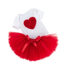 Летние комплекты одежды для новорожденных девочек на день рождения, юбка-пачка+ топы, комплект из 2 предметов для маленьких девочек 0-24 месяцев, Одежда для новорожденных детей, костюм