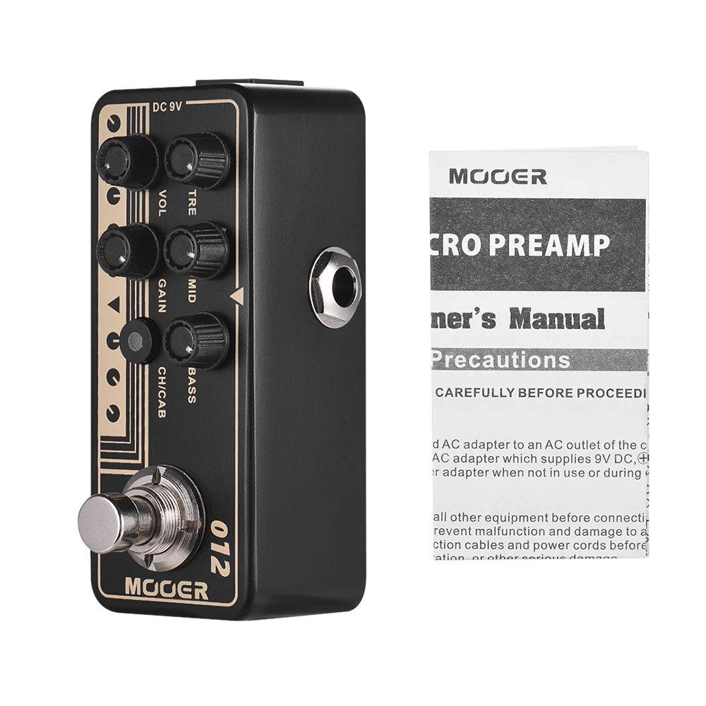 Mooer MICRO PREAMP серия 012 US золото 100 британский стиль цифровой предусилитель гитарная педаль двойной Каналы 3-полосный