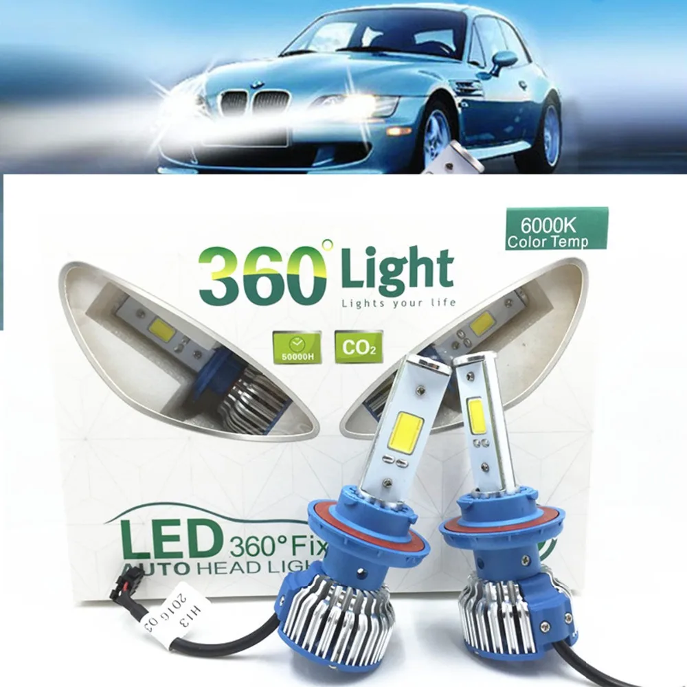 Распродажа! Светильник фара H1 LED передняя H3 H13 880 881 H27 9004 9005 HB3 D2C D2S D2R Универсальная