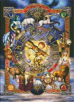 

Twelve Constellations Needlework Embroidery Cross Stitch Kit Factory Sale 18CT/16CT/14CT/11CT/9CT