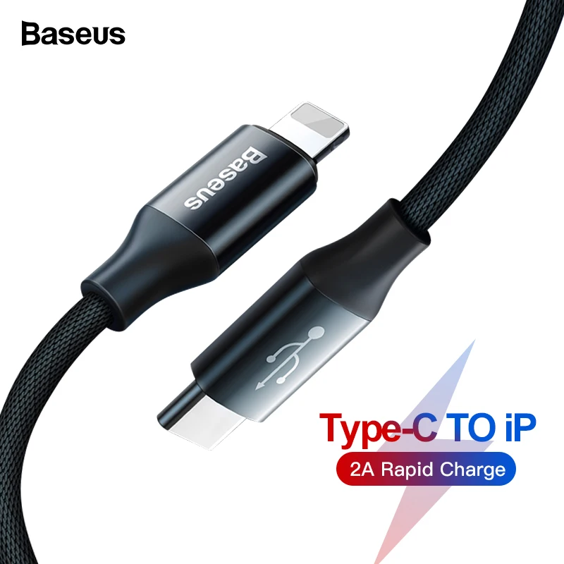 

Baseus USB Type C to USB Cable For iPhone 11 Pro Xs Max Xr X 8 7 6 Fast Charging Charger Type-c Data Cable For Macbook iPad Mini