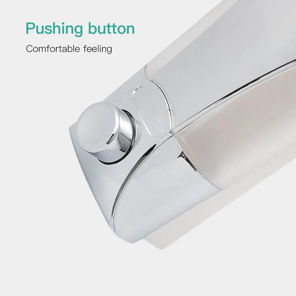 Günstige Wand Montiert Hand Drücken 200ml Flüssigkeit Seife Dispenser mit Securitylock Weiß Chrom Manuelle Seife Dispenser Für Küche Bad